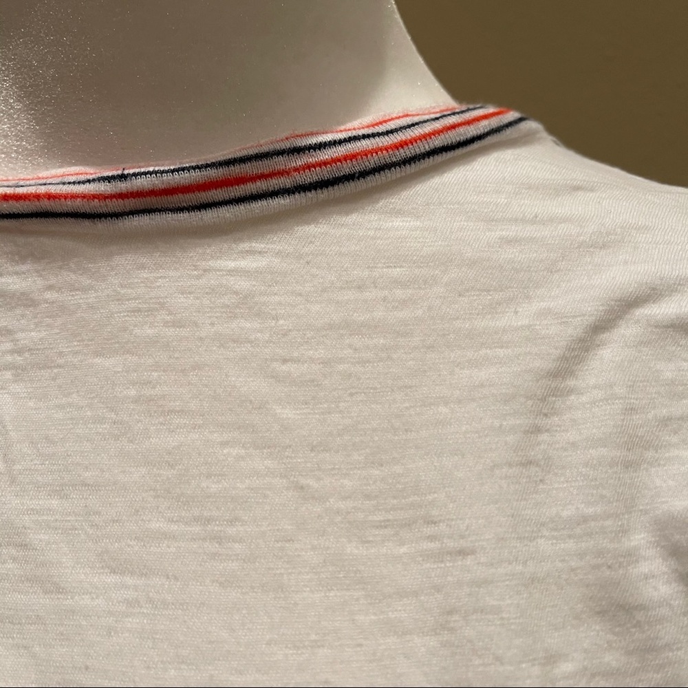 Madewell White Whisper Cotton Ringer Tee - Picture 4 of 7